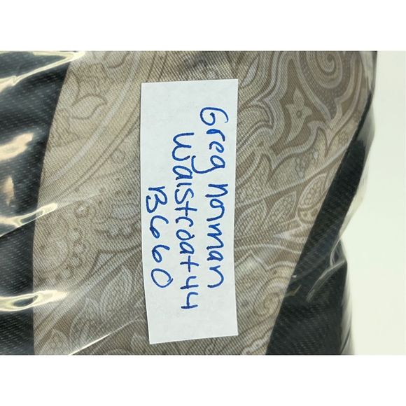 Greg Norman Waistcoat Suit Vest Men Size 44 Brown Button Down - Picture 10 of 10